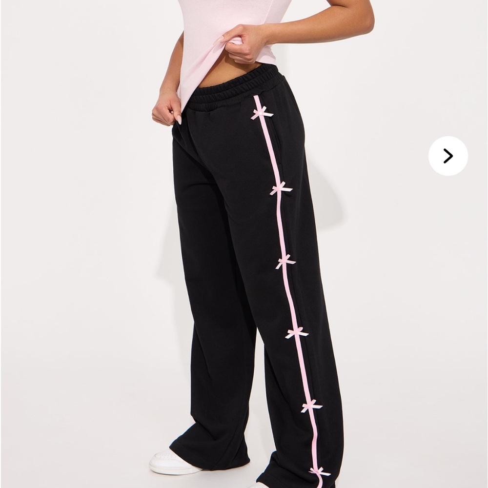 Black Pants with Pink Accents
